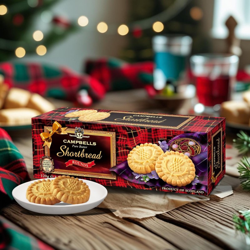 Campbells Shortbread Pure Butter Rounds 4.23 Oz (Pack of 3)