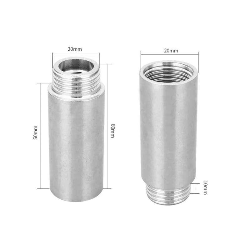 Laroal 2Pcs Stainless Steel Reducer Coupling Faucet Extension Tube Adapter