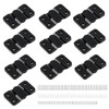 [10 Pairs Large] Interlocking Flush Mount Brackets, Stainless Steel Heavy