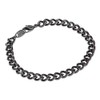 Phiten Carbonized Titanium Chain Bracelet, Length 6.7 - 8.3 inches