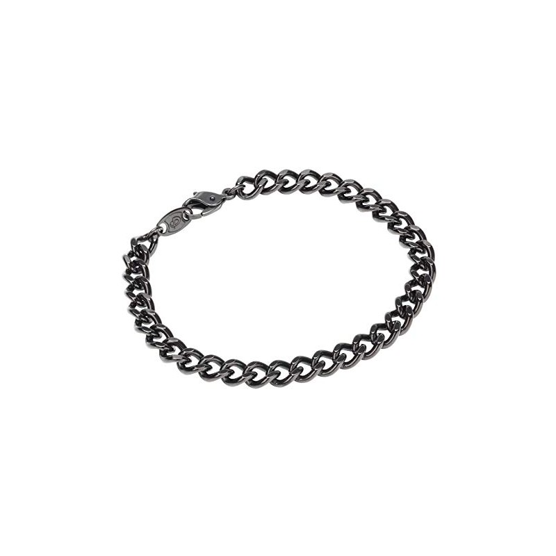 Phiten Carbonized Titanium Chain Bracelet, Length 6.7 - 8.3 inches