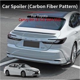 Axinda Car Rear Spoiler Wing Suitable for Toyota Camry 9th LE XLE 2024-2025, Rear Window Spoiler Wing, Exterior Accessories, ABS Plastic,1 PC (Spoiler Wing - Carbon Fiber Pattern)