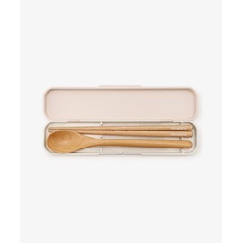 Afternoon Tea Living Lunch Box, JJ22, Yamanaka-nuri Logo Works Antibacterial Lunch Cutlery Set, Pink