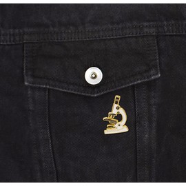 Microscope Science Hard Enamel Pin (Gold)