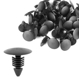 X AUTOHAUX 40 Pieces Car Bolt Rivets Plastic Bumper Clips 7 mm Hole Black