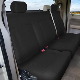 Kistrba Truck Seat Cover Compatible with 2004-2008 Ford F150 XLT Super Cab Rear, Knitted Fabric Durability Heavy Duty Seat Cover (Black, 2004-2008 F150 XLT Super Cab Rear)