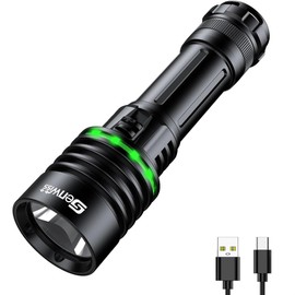 Genwiss Dive Light, 2000 Lumen Underwater Flashlight, IPX8 Waterproof Scuba Diving Light, Professional Diving Flashlight, Snorkeling Light Scuba Diving Accessories with Rechargeable Battery