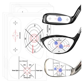 SMARSTICKER Golf Driver Blue Impact Tape Set Labels Standard Self-Teaching Sweet Spot Target Sticker Training Aids Tape Wood Iron Ball Hitting Recorder for Swing Practice (300)