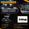 OPPBUY Strobe Light for Trucks,Amber White Emergency Dash Windshield with