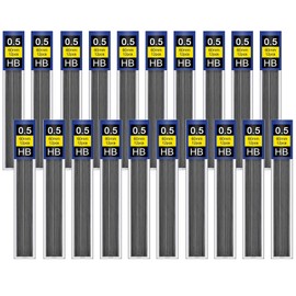 GZDAOXIA GZDAOXIA 240 Stück Bleistiftminen 0,5 mm HB,Bruchsichere Minenersatz,bruchfeste Minen,Bruchfeste HB Bleistiftminen,für Druckbleistifte Schreiben,Zeichnen,Hausaufgaben(0.5)