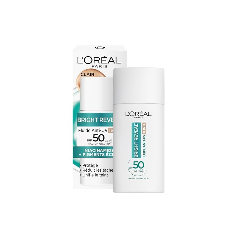 L'Oréal Paris Bright Reveal Fluid Anti-UV SPF 50 - Clear