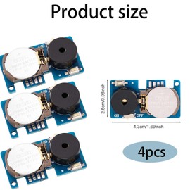 4pcs Prank Device, New Cricket Noise Maker Gag, Noise Maker Prank with 16 Sounds Cricket Noise Beeping Prank Device for Home Party School Car (Blue)