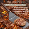 Professional Stainless Steel Grill Spatula with Wood Handle for Skillets,
