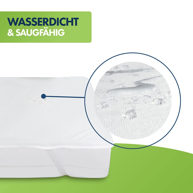Sensalou Incontinence Mattress Protector Mattress Cover Sheet Waterproof, White, 100
