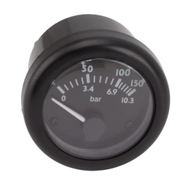 Fuel Pressure Gauge, Easy Installation Intuitive Read Oil Pressure Meter ABS for Heavy Duty Vehicles (24V)