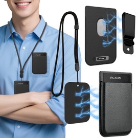 3-in-1 Kit for Plaud Note AI/Pro AI Recorder with Neck/Wrist/Clip, Attaches via Steel Plates to Magnetic Case. Secure Drop-Proof Carry. (Black, Plaud Note AI/Pro AI Recorder)