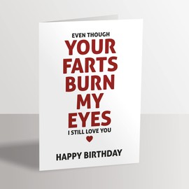 Farts Birthday Greeting Card Funny Humour Husband Men Boyfriend Him Girlfriend