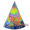 Happy Birthday 'Monster Party' Cone Hats (8ct)