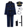 ReliBeauty Police costume for children, boys with accessories, 130