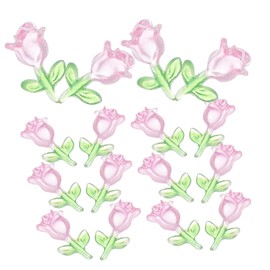 FRCOLOR 30pcs Flower Nail Art Charms Tulip Charms Manicure Gems for Nail Wraps Art