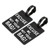 sourcing map Luggage Tag, PVC Identifier Card Holder Label, Excuse