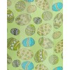 Unbranded Easter-Themed Scarf With Green & Blue Patterned Egg Design