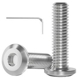 Pack of 20 M5 x 12 Flat Head Screws Stainless Steel A2 V2A Hexagon Socket Fully Threaded with Allen Key