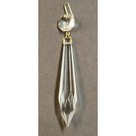 3" CLEAR PRISM CRYSTAL U-DROP WITH 1/2" JEWEL BRASS PINS FOR CHANDELIER 64000J