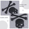 PRETYZOOM 4 Pieces Skull Emblem Stickers Skull Stickers Skull Stickers