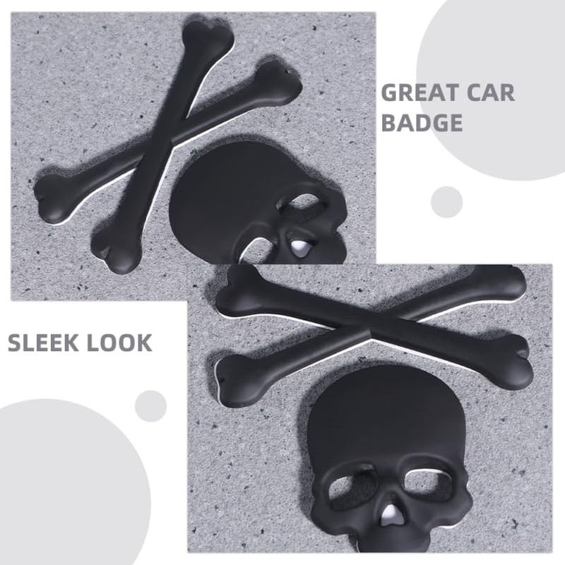 PRETYZOOM 4 Pieces Skull Emblem Stickers Skull Stickers Skull Stickers
