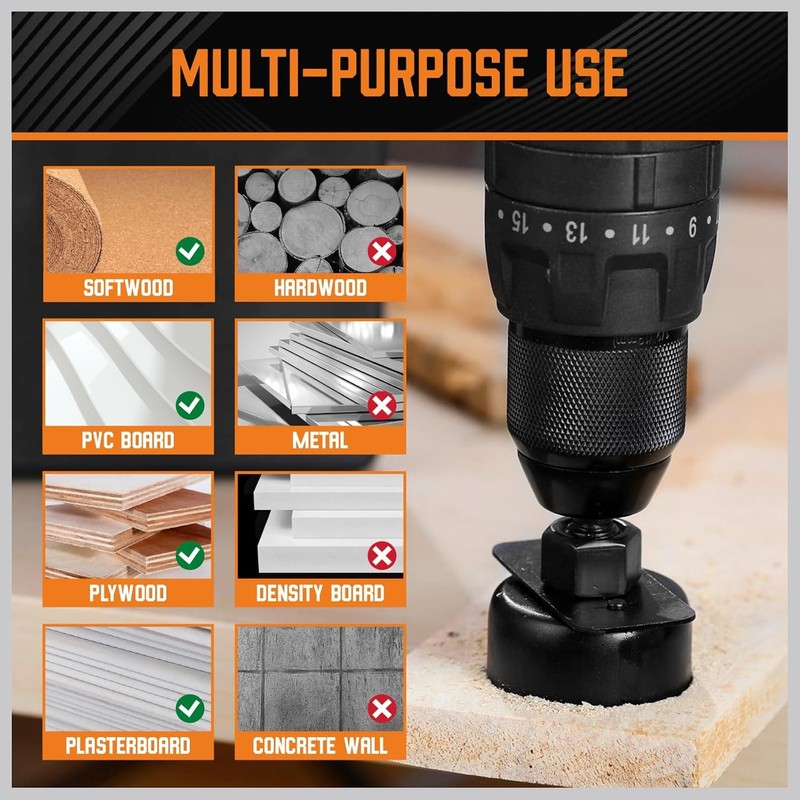 HORUSDY Hole Saw Set 24PCS Hole Saw Kit,Hole Saw Drill