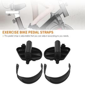 Peakloong 1Pair Exercise Bike Pedal Widened Bicycle Pedal with Pedal Straps for Exercise Bike Stationary Cycle Home