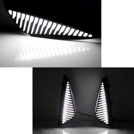 iJDMTOY Lower Bumper Side Filler Replace White/Amber Sequential Blink Switchback LED Daytime Running Light Kit Compatible with 2024-up Nissan Sentra