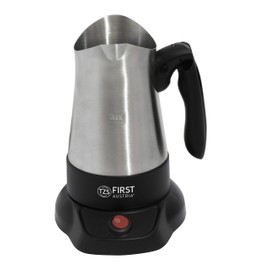TZS First Austria Turkish Mocha Cooker 0.35L Kettle Kettle with Folding Handle Black Stainless Steel 800W
