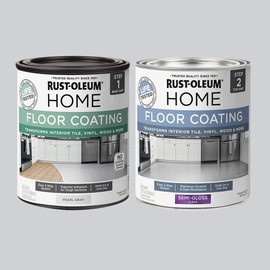 Rust-Oleum 367601 Home Interior Floor Coating Kit, Semi-Gloss Pearl Gray