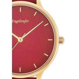 Engelsrufer ERWA-COLOUR-LRD1 Women's Watch Colour Analogue Quartz Gold Red, Strap.