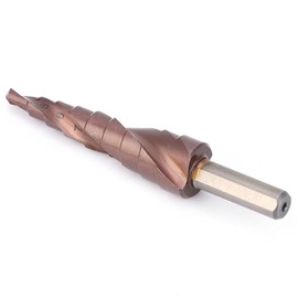 M35 Step Drill Titanium Multi-Hole Drill Bit with Triangular Shank for Deburring the Chamfer Opening (4-12 (9 steps))