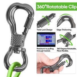Tresbro 40FT Reflective Tie Out Cable for Dogs Up to 250 Pounds, Steel Wire Dog Leash Cable with Stainless Rotatable Buckle, Lightweight and Enduring, Dog Chains Outside for Outdoor Yard, Green