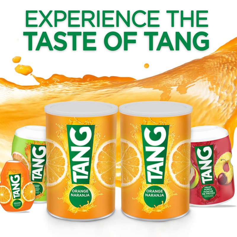Tang Orange Naturally Flavored Powdered Soft Drink Mix, 2 ct