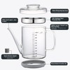 Gravy Fat Separator,1000ML Transparent Heat Resistant Glassware and Cover,with Stainless