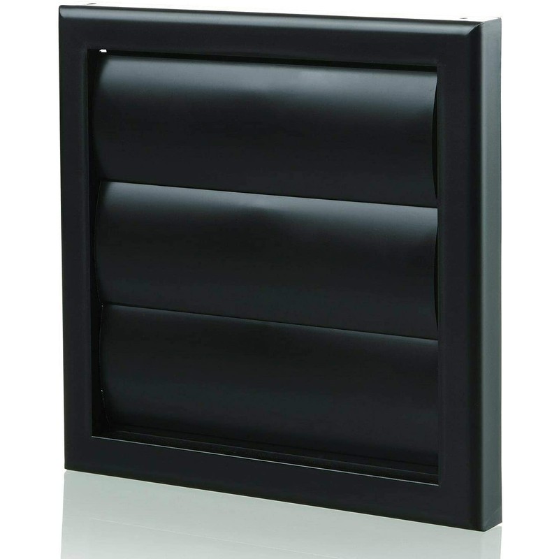 Blauberg Black Gravity Grille 100mm - 4 inch External Ducting