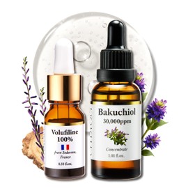 Suero concentrado 100 puro de volufiline y bakuchiol, 30 000 ppm, solución reafirmante para la piel, alternativa de retinol de alta potencia,...      
