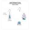 Lighthouse Earrings for Women Sterling Silver Abalone Shell Lighthouse Dangle