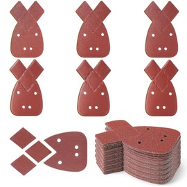 60pcs Black and Decker Mouse Sander Pads, 10 x 40/60/80/120/180/240 Grits Mouse Sander Pads Mixed, Mouse Sanding Sheets, Mouse Palm Detail Pads for Mouse Sander