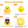 wonuu Car Dashboard Decor Cowboy Hat Rubber Duck, Car Ducks