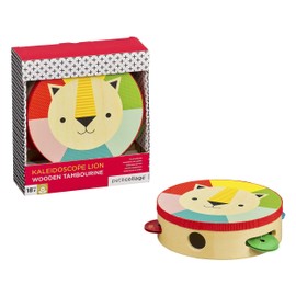 Petit Collage PTC342 Kaleidoscope Lion Wooden Tambourine, Multi