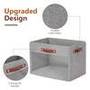 Roobyl Extra Large Storage Baskets with Clear Window, See Through