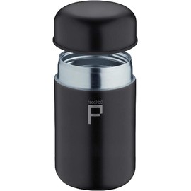 Pioneer Stainless Steel Vacuum Insulated Leak-Proof Foodpod Capsule Flask 6 Hours Hot 24 Hours Cold, Matt Black, 400 ml