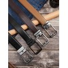 SKiporty Mens Belt Ratchet Belts Dress Casual Leather Belt for