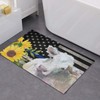 US Flag American Farm Cow Sunflower Door Mats Traps Dirt